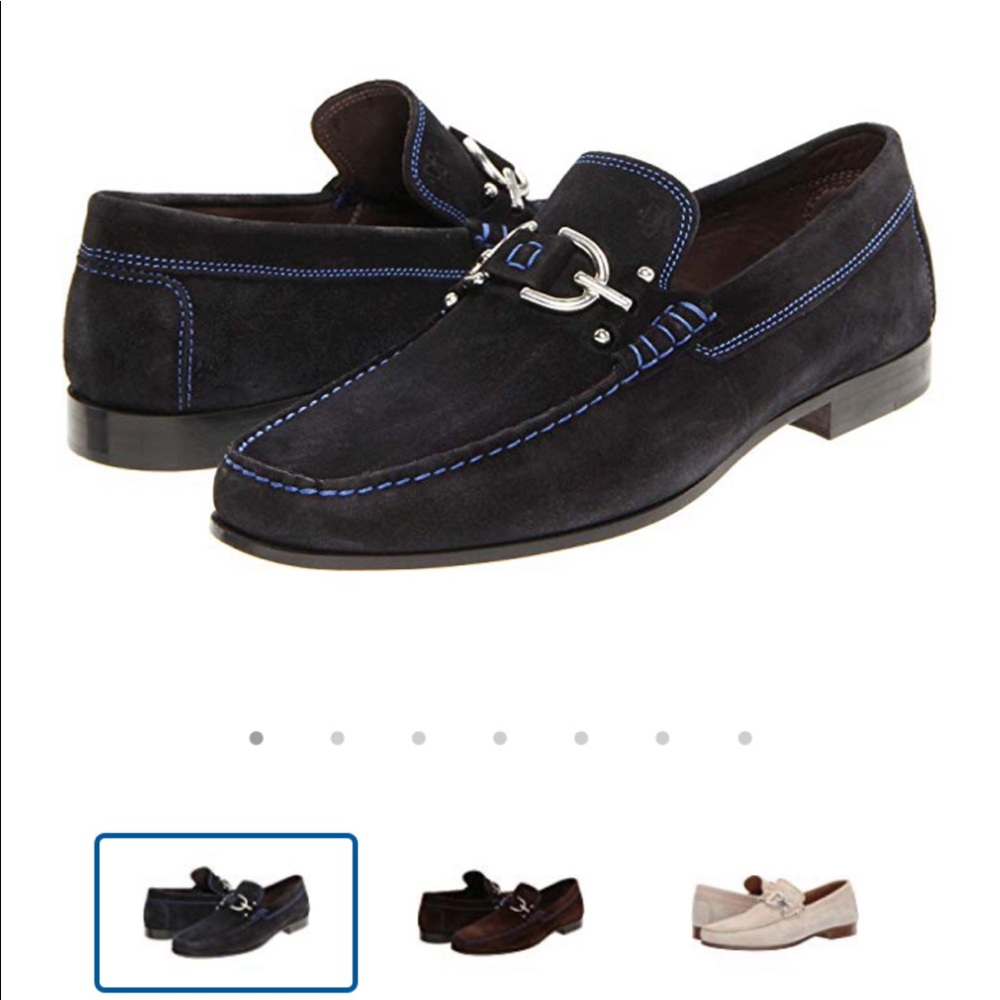 Men’s Donald J Pliner Black Suede Loafers, Davcio